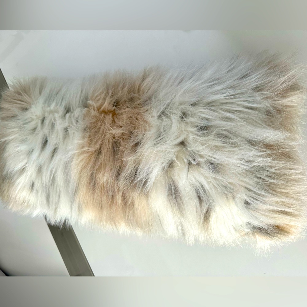 Furry throw pillow